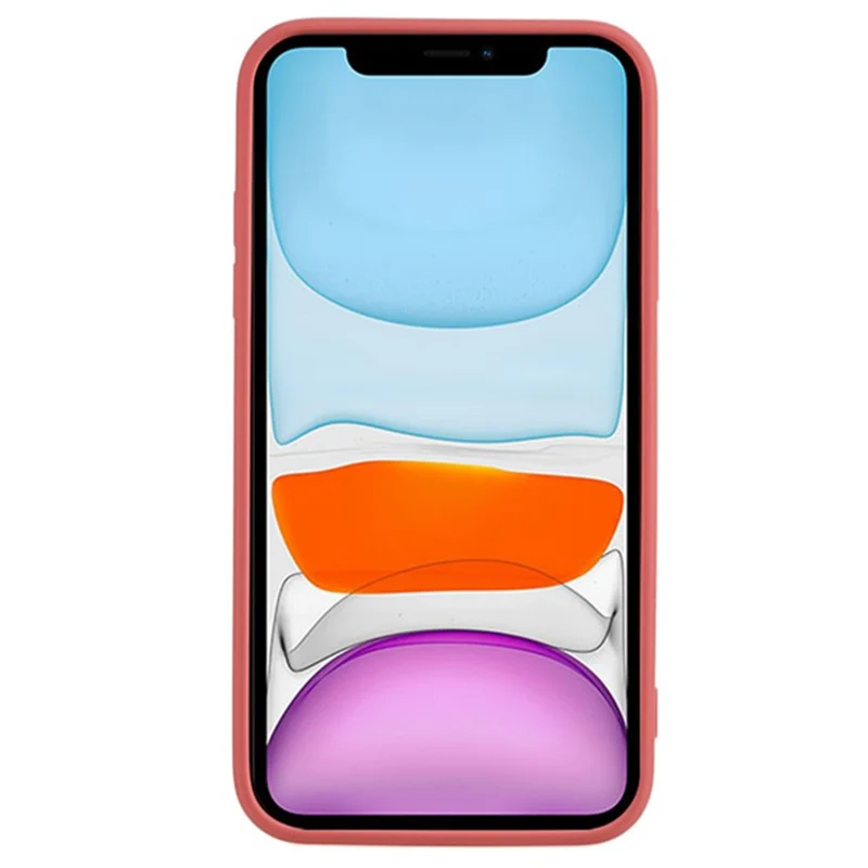 WANLONFENG RB1 Série Pour Étui iPhone 11 Lanière TPU Couvercle de Téléphone avec Protecteur d'Écran - Hawthorn Red