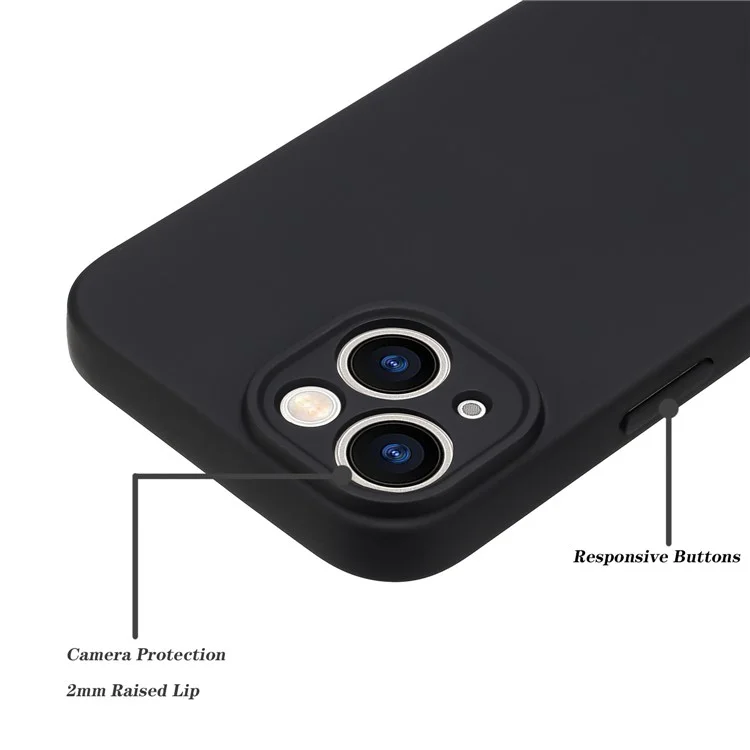 WANLONFENG RB1 Series per iPhone 13 TPU Case+Screen Film+Lanyard Set 3-in-1 - Nero