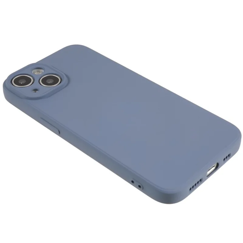 WANLONFENG RB1 Series For iPhone 14 Slim Case Soft TPU Phone Shell with Screen Film, Lanyard - Lavender Grey