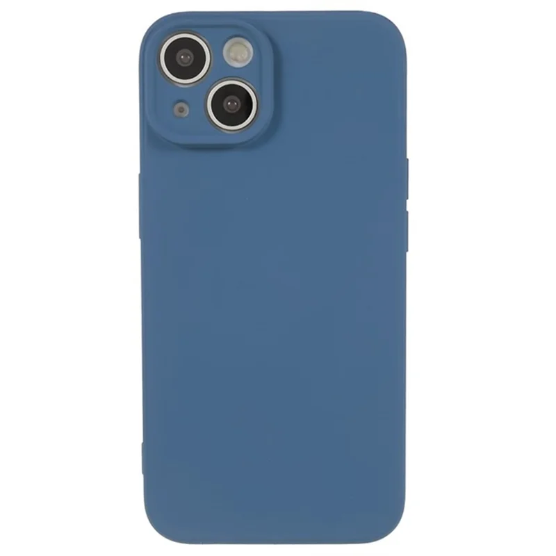 WANLONFENG RB1 Série Pour iPhone 14 Étui Slim en Caoutchouc Souple Coque de Téléphone avec Film de Protection d'Écran, Cordon - Saphir