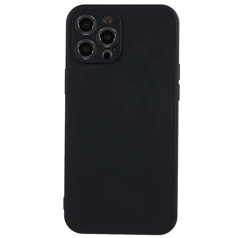 WANLONFENG RB1 Series For iPhone 12 Pro Max Case Soft TPU 3-in-1 Phone Cover with Screen Film - Black