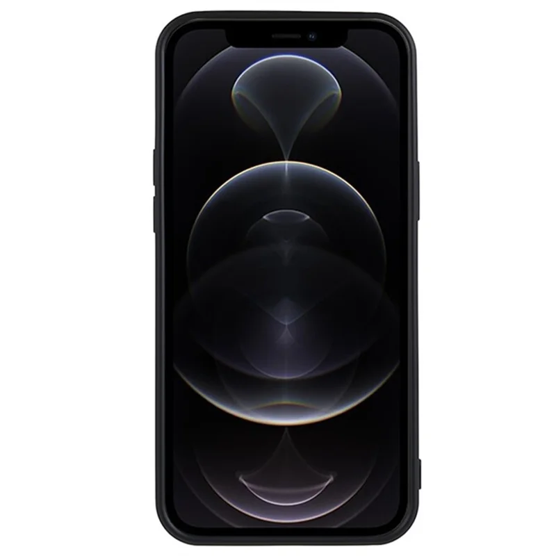WANLONFENG RB1 Series For iPhone 12 Pro Max Case Soft TPU 3-in-1 Phone Cover with Screen Film - Black