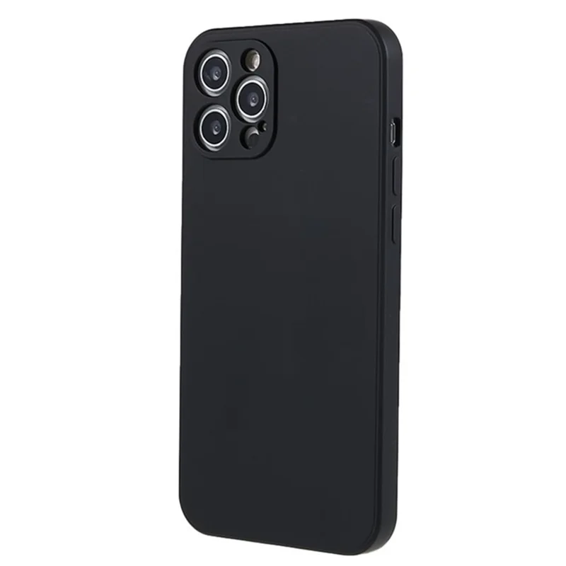 WANLONFENG RB1 Series For iPhone 12 Pro Max Case Soft TPU 3-in-1 Phone Cover with Screen Film - Black