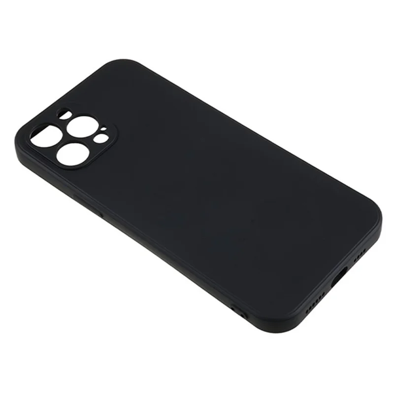 WANLONFENG RB1 Series For iPhone 12 Pro Max Case Soft TPU 3-in-1 Phone Cover with Screen Film - Black