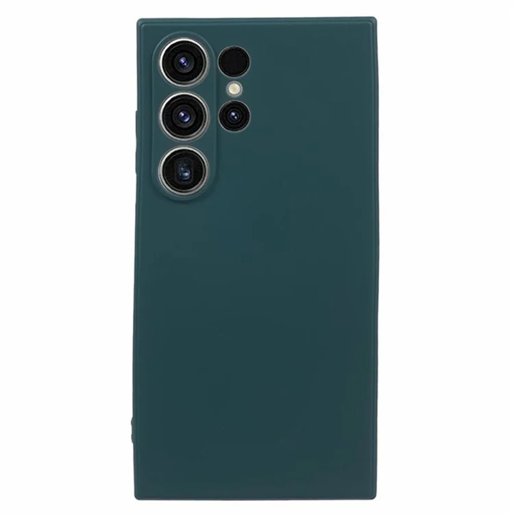 WANLONFENG RB1 Series For Samsung Galaxy S24 Ultra Funda de TPU para teléfono con protector de pantalla + cordón - Verde del Ejército