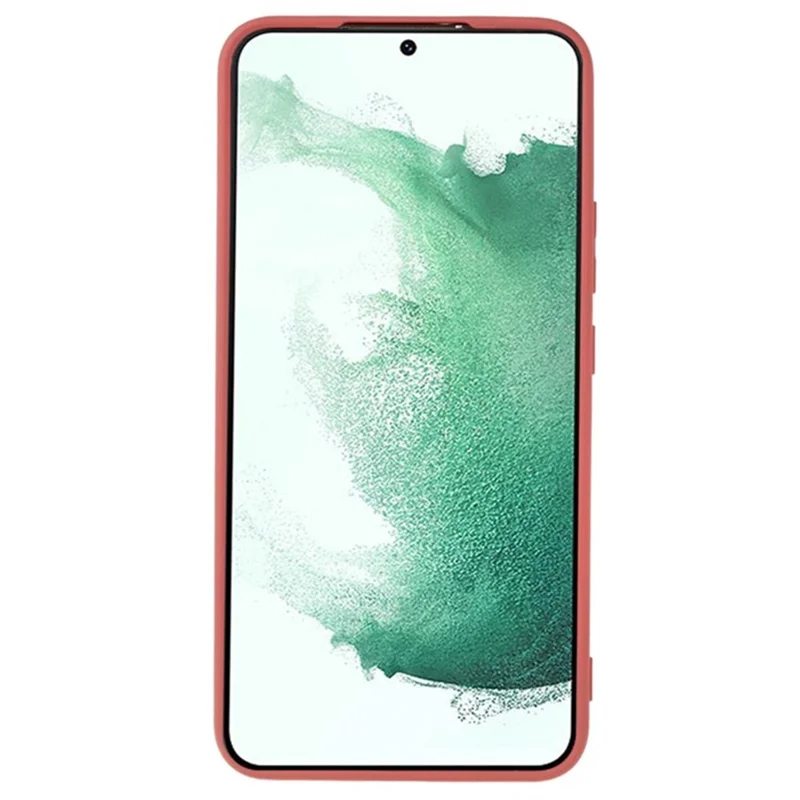 WANLONFENG Série RB1 para Samsung Galaxy S22+ 5G Capa TPU Película de Tela Cordão de Pescoço Acessórios de Telefone - Hawthorn Red