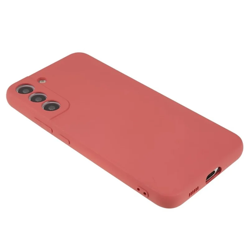 WANLONFENG RB1 Series For Samsung Galaxy S21 FE 5G TPU Case with Screen Protector+Lanyard - Hawthorn Red