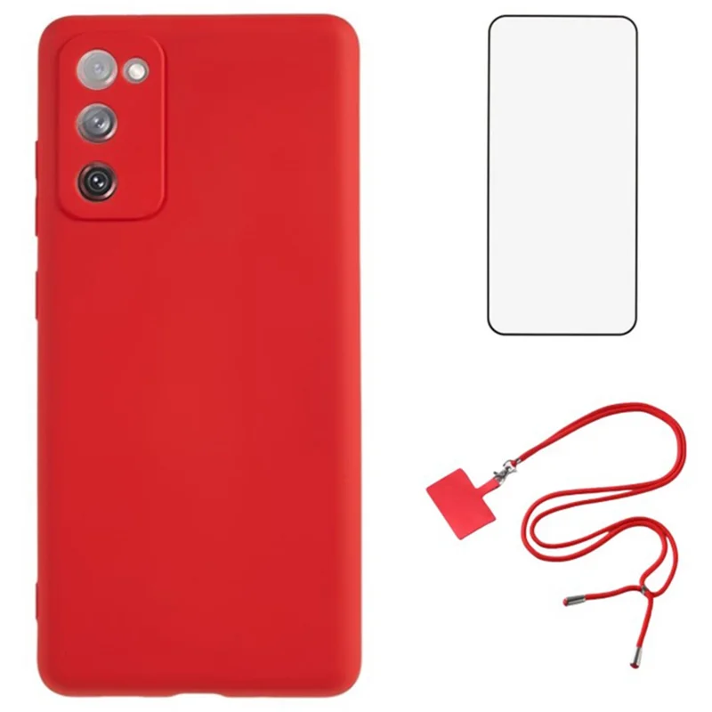WANLONFENG RB1 Series For Samsung Galaxy S20 FE / S20 FE 5G / S20 FE 2022 / S20 Lite Cases TPU Phone Cover - Red
