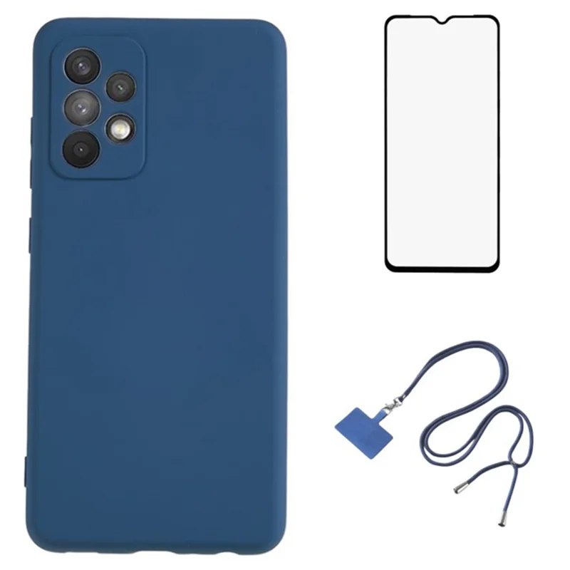 WANLONFENG RB1 Series For Samsung Galaxy A23 4G / A23 5G (Global Version) TPU Phone Case with Screen Film - Sapphire