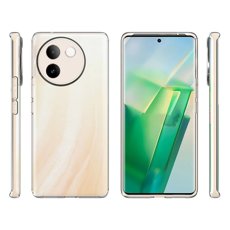 10 pièces / Ensemble pour le cas vivo V30e 5G Étui transparent TPU sans repère Coque de téléphone antichoc