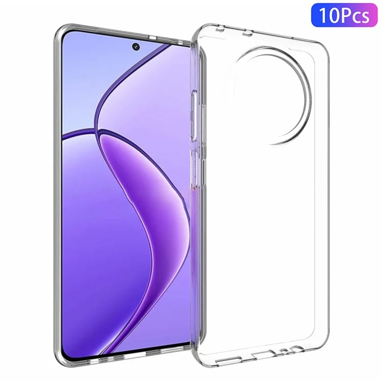 10Pcs  /  Set For Realme 12 5G Case Clear TPU Watermark-Free Shockproof Phone Cover