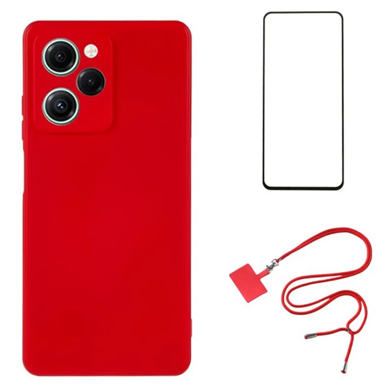 WANLONFENG RB1 Series For Xiaomi Redmi Note 12 Pro Speed 5G / Poco X5 Pro 5G Case TPU Phone Cover Drop Protection - Red