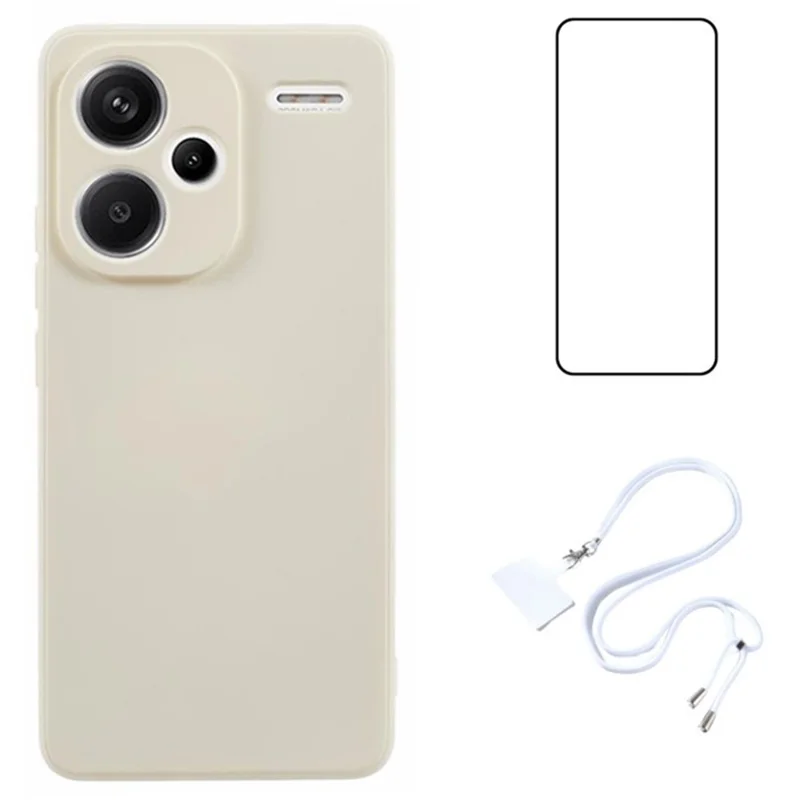 WANLONFENG RB1 Series For Xiaomi Redmi Note 13 Pro+ 5G Case Protective Slim TPU Phone Shell - Blanco
