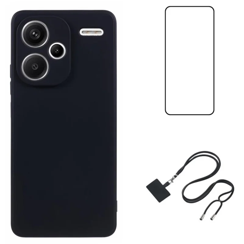 WANLONFENG RB1 Series For Xiaomi Redmi Note 13 Pro+ 5G Case Protective Slim TPU Phone Shell - Black