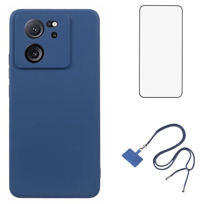 WANLONFENG RB1 Series For Xiaomi 13T / 13T Pro / Redmi K60 Ultra Case Screen Film Soft TPU Phone Cover -  Sapphire