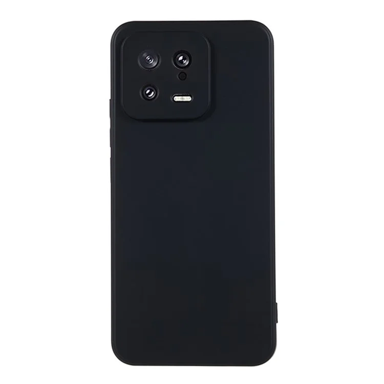WANLONFENG RB1 Serie für Xiaomi 13 Case Soft TPU Handyhülle mit Displayfolie, Trageriemen - Schwarz