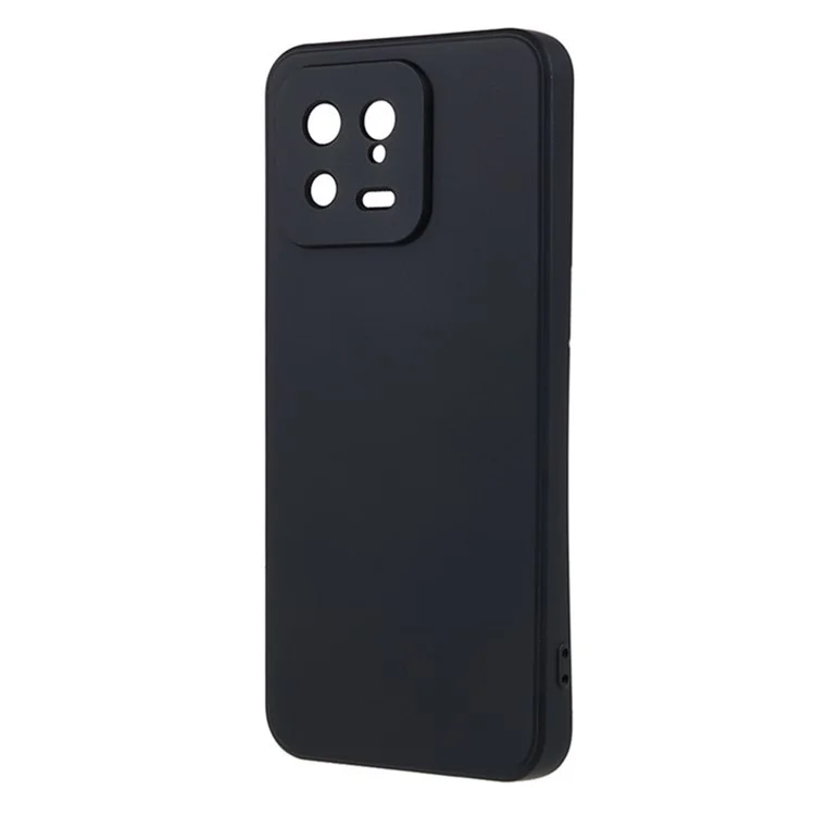 WANLONFENG RB1 Serie für Xiaomi 13 Case Soft TPU Handyhülle mit Displayfolie, Trageriemen - Schwarz