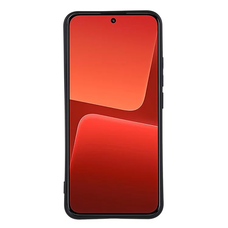 WANLONFENG RB1 Serie für Xiaomi 13 Case Soft TPU Handyhülle mit Displayfolie, Trageriemen - Schwarz
