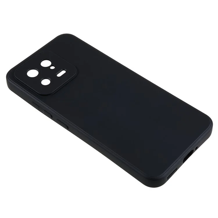 WANLONFENG RB1 Serie für Xiaomi 13 Case Soft TPU Handyhülle mit Displayfolie, Trageriemen - Schwarz