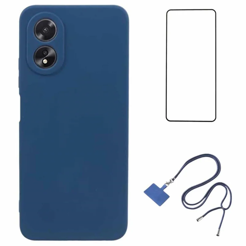 WANLONFENG RB1 Series For Oppo A78 4G Case TPU Phone Cover Mobile Accessories Set 3-in-1 - Zafiro