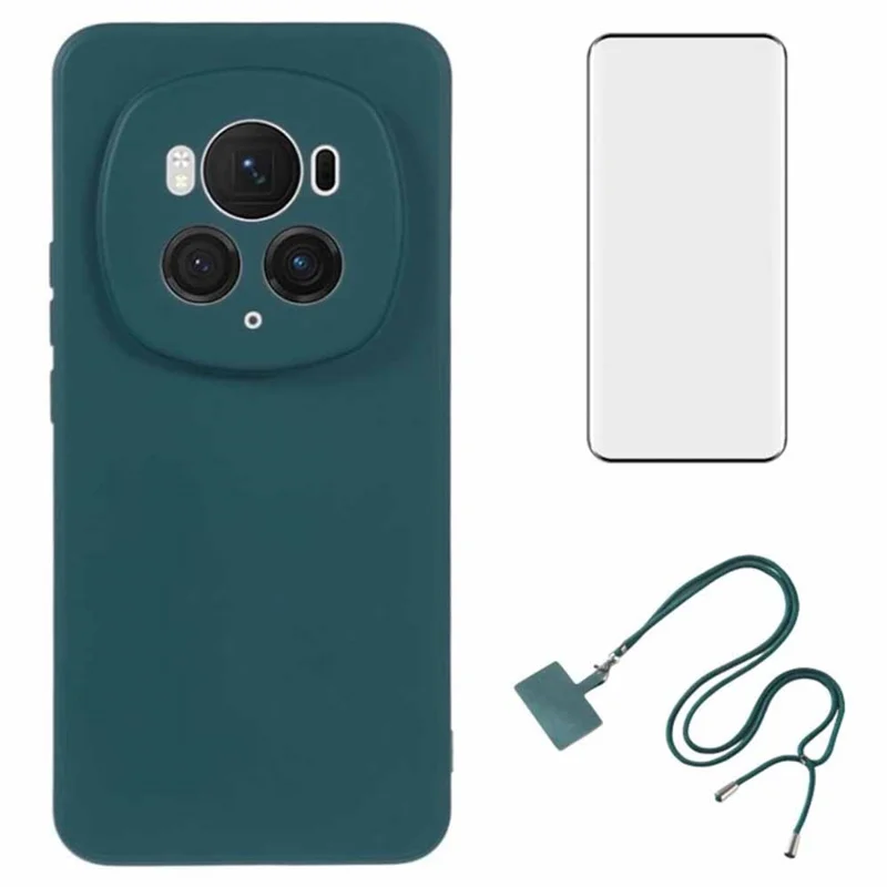 WANLONFENG RB1 Series For Honor Magic6 Pro 5G Case Scratch Resistant TPU Phone Cover - Army Green