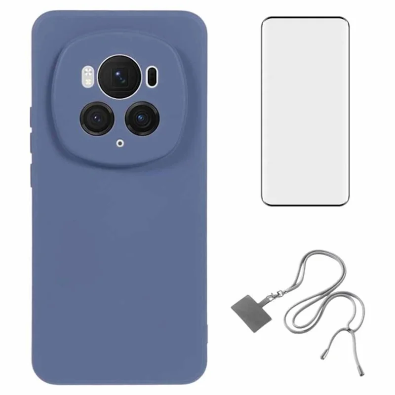 WANLONFENG Série RB1 Para Honor Magic6 Pro 5G Case Resistente a Arranhões Capa de Telefone TPU - Lavanda Cinza