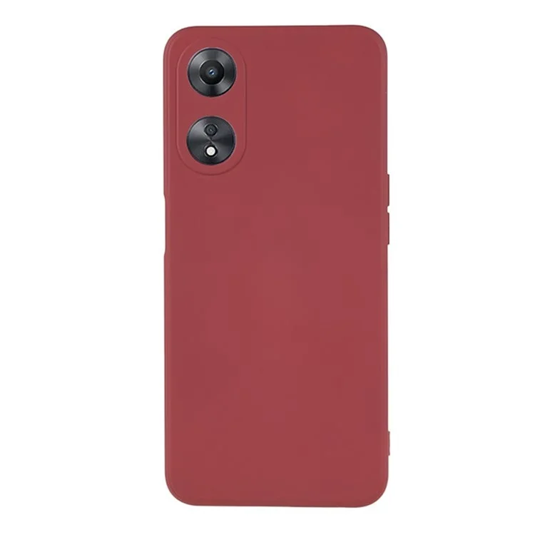 WANLONFENG RB1 Series For Oppo A58 5G TPU Phone Case Screen Film+Lanyard 3-in-1 - Hawthorn Red