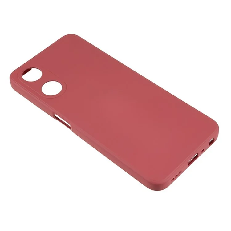WANLONFENG RB1 Series For Oppo A58 5G TPU Phone Case Screen Film+Lanyard 3-in-1 - Hawthorn Red