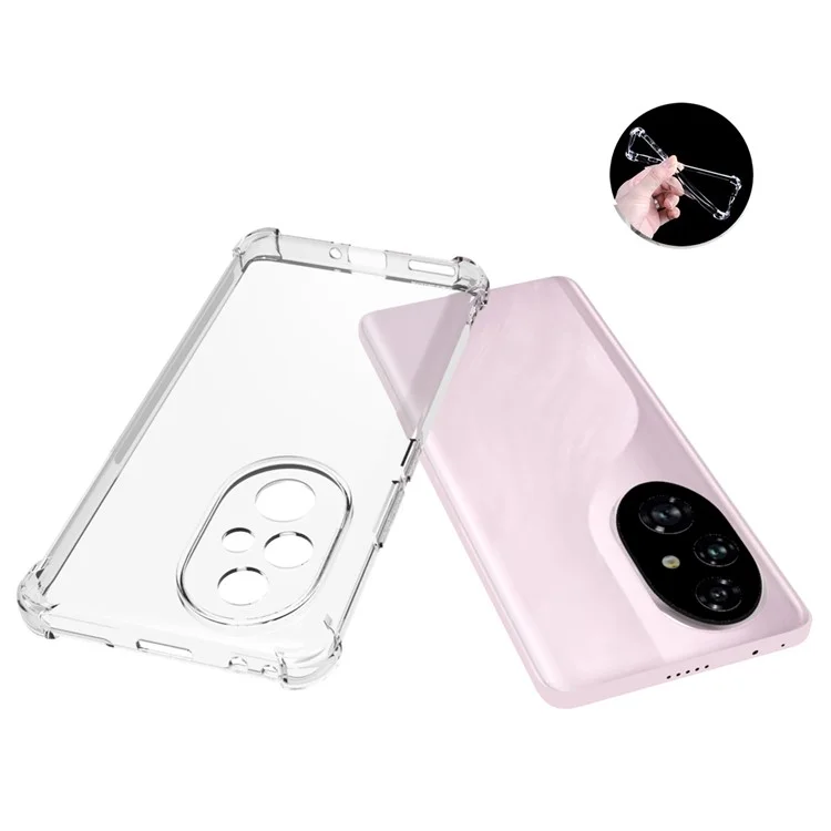 Étui For Honor 200 Pro 5G Antidérapant et Résistant aux Chocs, Housse de Téléphone Souple en TPU Transparent