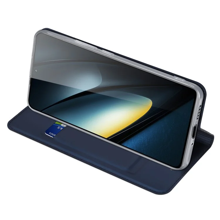 DUX DUCIS Skin Pro Series For Xiaomi Redmi K70 5G / K70 Pro 5G / Poco F6 Pro 5G Case Leather Flip Phone Cover - Blue