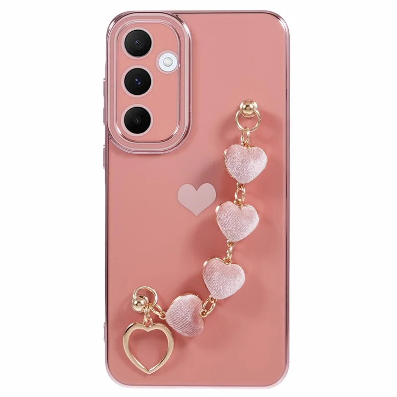 For Samsung Galaxy A25 5G (Global) (161.0 X 76.5 X 8.3mm) Case Heart Pattern TPU Phone Cover - Pink