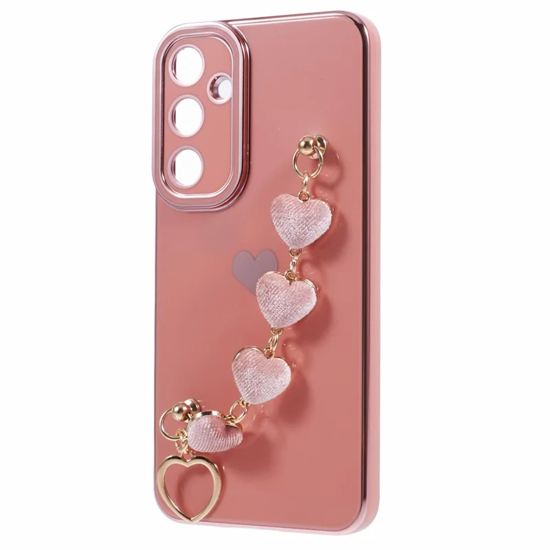 For Samsung Galaxy A25 5G (Global) (161.0 X 76.5 X 8.3mm) Case Heart Pattern TPU Phone Cover - Pink