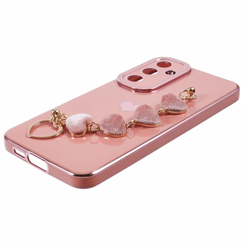 For Samsung Galaxy A25 5G (Global) (161.0 X 76.5 X 8.3mm) Case Heart Pattern TPU Phone Cover - Pink