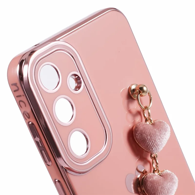 For Samsung Galaxy A25 5G (Global) (161.0 X 76.5 X 8.3mm) Case Heart Pattern TPU Phone Cover - Pink