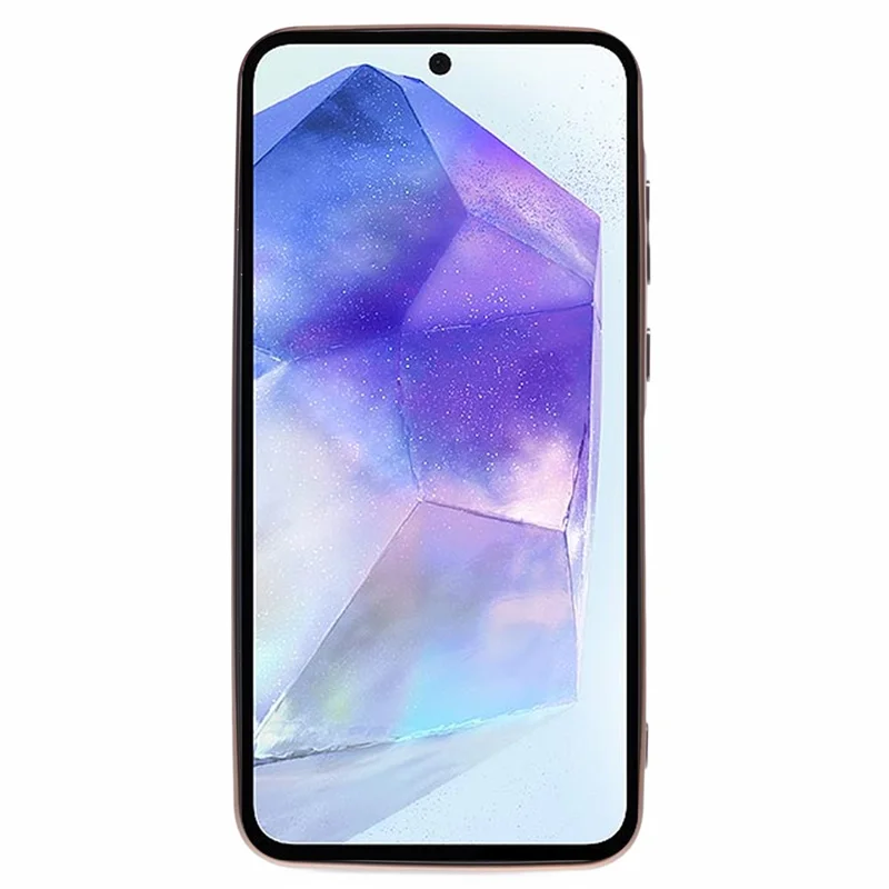 For Samsung Galaxy A13 5G Electroplating Case Phone TPU Cover with Plush Heart Chain Strap - Black