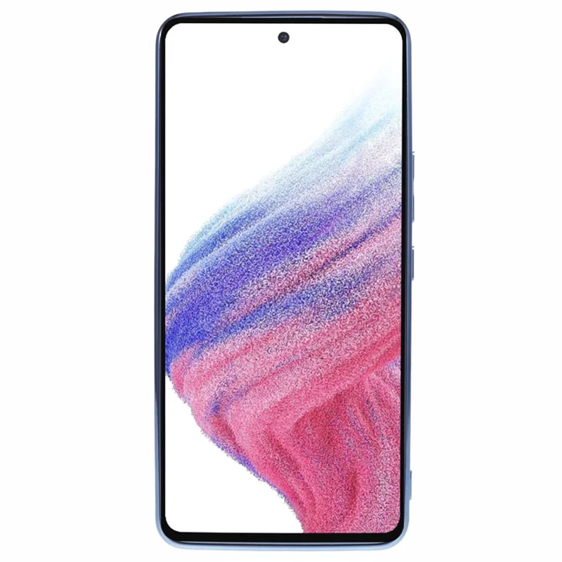 For Samsung Galaxy A52 4G / 5G / A52s 5G TPU Case with Heart Chain Strap, Electroplating Phone Cover - Blue