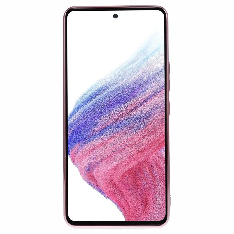 Для Samsung Galaxy A52 4G / 5G / A52s 5G TPU-чехол с цепочкой из сердечек, чехол с электрохромным покрытием - розовый