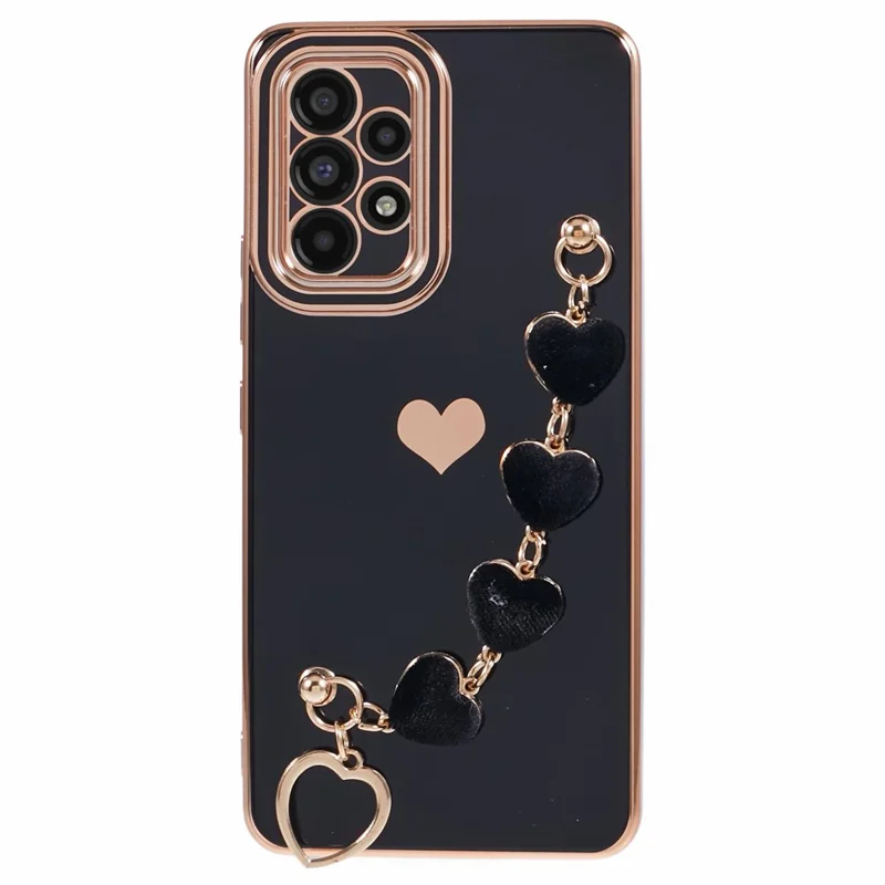 For Samsung Galaxy A23 4G / A23 5G (Global Version) Case Shockproof TPU Phone Cover with Strap - Black