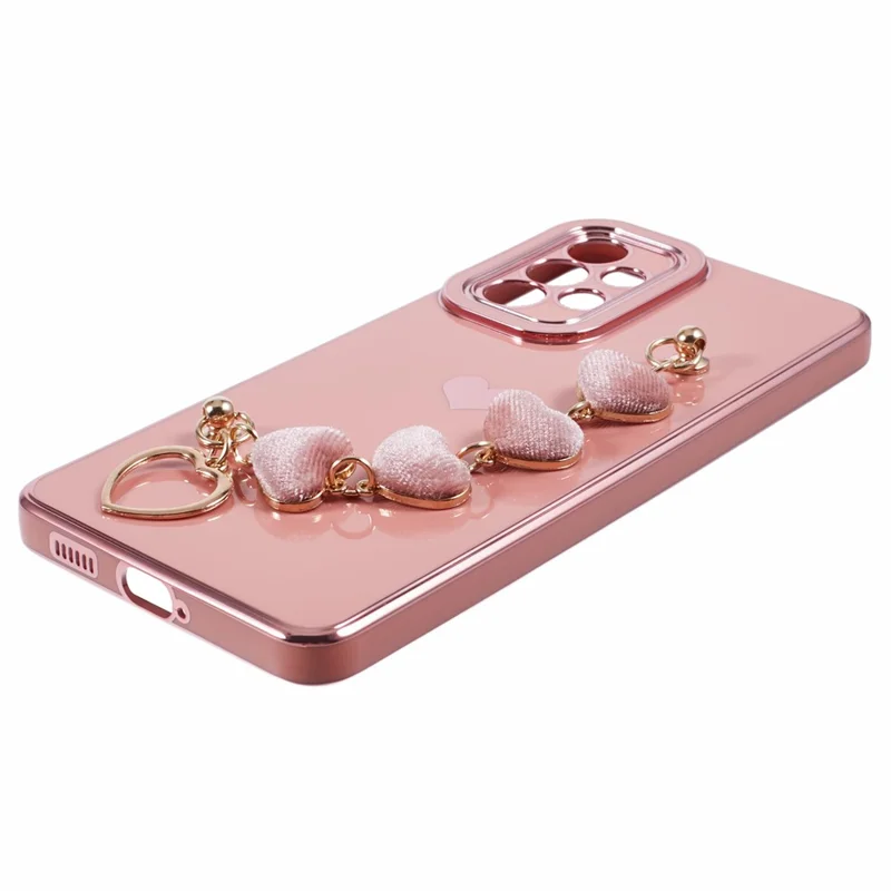 For Samsung Galaxy A23 4G / A23 5G (Global Version) Case Shockproof TPU Phone Cover with Strap - Pink