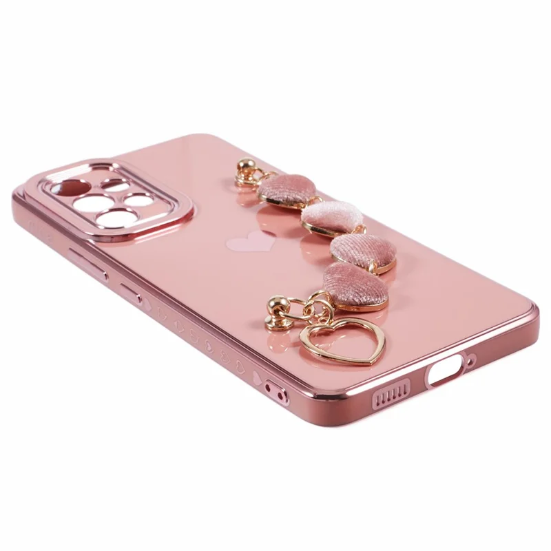 For Samsung Galaxy A23 4G / A23 5G (Global Version) Case Shockproof TPU Phone Cover with Strap - Pink