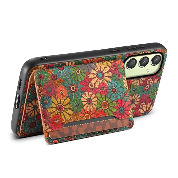 Per Samsung Galaxy A25 5G (Globale) (161,0 X 76,5 X 8,3 mm) Custodia con stampa floreale PU+TPU+PC Custodia per telefono con supporto - Primavera / Verde