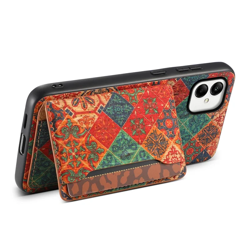For Samsung Galaxy A05 4G Cases Floral Pattern Card Slot Kickstand PU+TPU+PC Phone Cover - Winter / Blue