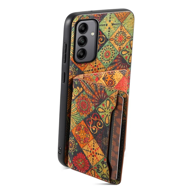 Per Samsung Galaxy A05s 4G Case Colorful Florals Custodia in pelle con supporto per schede - Autunno / Giallo
