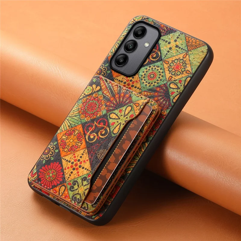 Per Samsung Galaxy A05s 4G Case Colorful Florals Custodia in pelle con supporto per schede - Autunno / Giallo