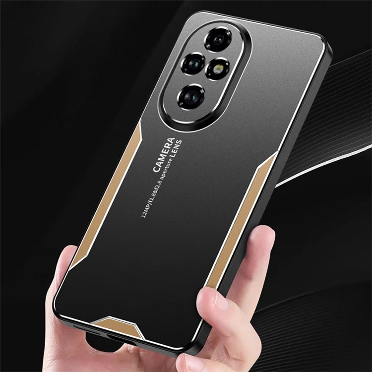 For Honor 200 Pro 5G Protective Case Aluminium Alloy TPU PC Phone Cover - Silver