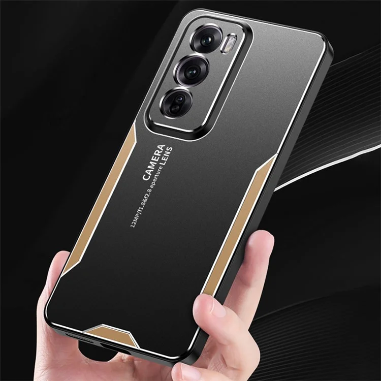 Для Oppo Reno12 Pro 5G Case Aluminum Alloy+TPU+PC Anti-dop Phone Cople - Серебро