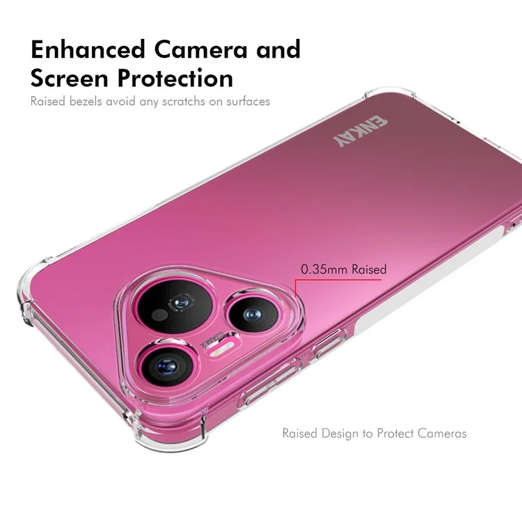 ENKAY HAT PRINCE For Huawei Pura 70 Pro / Pura 70 Pro+ TPU Case Drop-Proof Crystal Clear Phone Cover