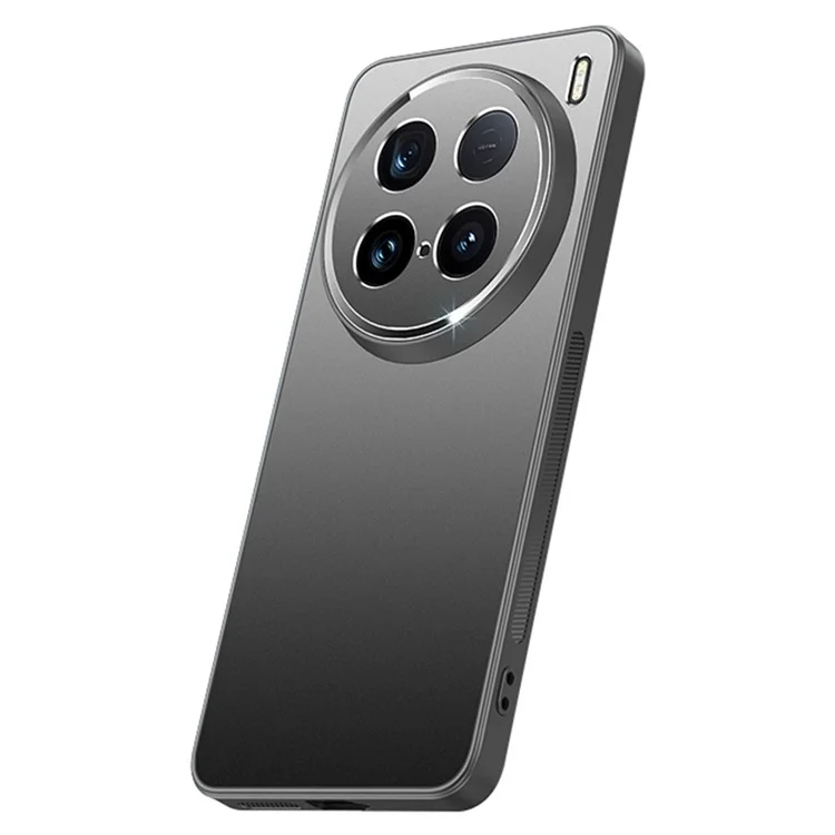 Für vivo X100 Ultra 5G Case PC+TPU Phone Shell mit Metalllinsenabdeckung - Schwarz