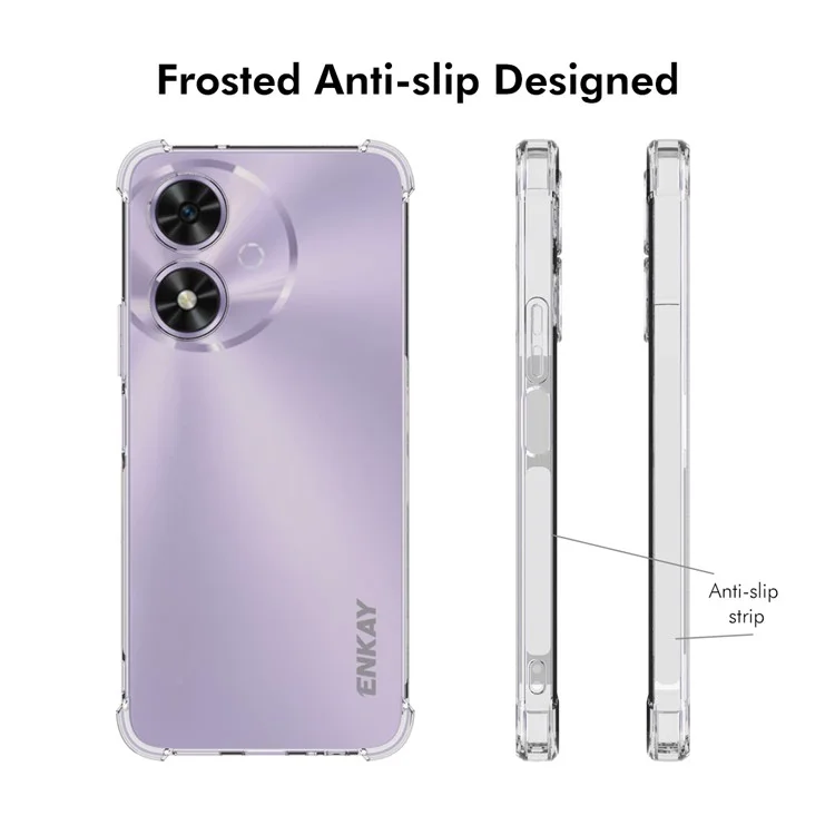 ENKAY HAT PRINCE Para Honor Play 50 / Play 50m Case Cantos Reforçados Capa de Telefone TPU Transparente