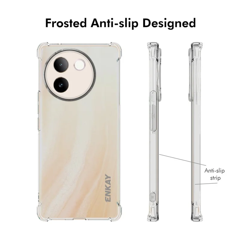 ENKAY HAT PRINCE For vivo V30e 5G TPU Case Clear Phone Cover Anti-Drop Corners Protection